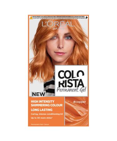 L'Or al Paris Colorista Permanent Gel Hair Dye Long-Lasting and Vibrant At-Home Hair Colour High-Intensity Hues with Up to 3x More Shine Colour: Copper