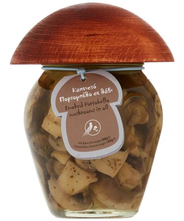 Smoked Portobello Mushrooms in Greek Olive Oil 260g by Natural History Museum of Meteora & Mushroom Museum