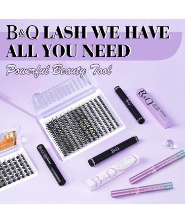 Lash Cluster Glue 10 ML - Waterproof Black Bond for Eyelash Extensions | Lasts 48-72 Hours | Includes Brushes & Tweezers - B&Qaugen - Buy Online on SooperMarket.com
