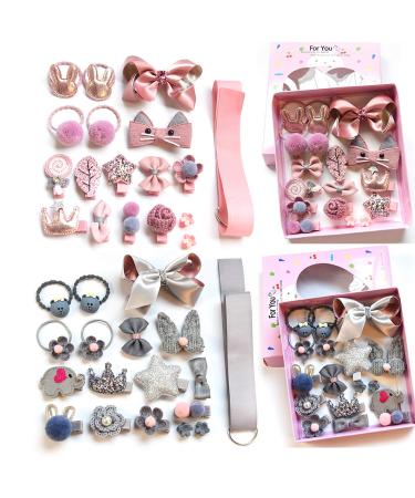 Hcliptie 36 piece baby girl hair clips Nice hair loops elastic hair tie hair jewel