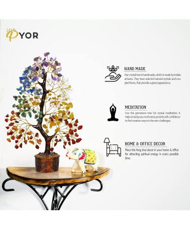 PYOR Chakra Tree Of Life Orgone Pendant Necklace - Seven Chakra Money Tree Healing Stones - Spiritual Gift & Home Decor - Buy Online on SooperMarket.com