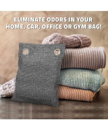 1-Pack Charcoal Air Purifying Bags - Activated Bamboo Odor Absorber for Home, Car, Pet, Closet - Natural Odor Eliminator and Moisture Absorber - 200g - Buy Online on SooperMarket.com