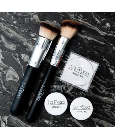 LA ROSA Professional Round Eyeshadow Brush | Small Eye Makeup Brush for Blending - Versatile Wooden Applicator for Wet & Dry Products - Buy Online on SooperMarket.com