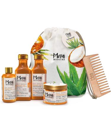 Maui Moisture Coconut Curls Satchel Gift set for Curly Hair white