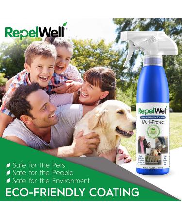 RepelWell Multi-Protect Stain & Water Repellent (12oz) Eco-Friendly  Pet-Safe Spray Keeps Your Belongings Clean  Dry and Looking Like New  Protects Fabric  Upholstery  Leather  Footwear & More Multi Protect 12oz - Buy Online on SooperMarket.com