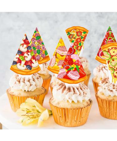 48pcs Pizza Theme Cupcake Toppers - Buy Online on SooperMarket.com