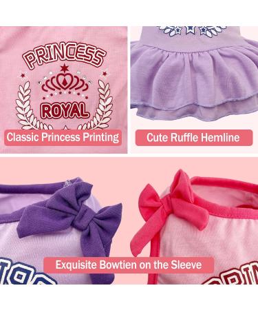 KYEESE 2Pack Dog Dresses Princess Bowtie Sundress for Small/Medium Dogs - Purple+Pink - Buy Online on SooperMarket.com