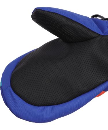 FAYHIJUN Waterproof Kids Mittens - Thermal Fleece Lined PU Palm Gloves for Boys Girls Age 7-9 - Ideal for Skiing, Snowboarding, Cycling - Blue - Buy Online on SooperMarket.com