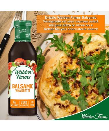 Walden Farms Balsamic Vinaigrette Dressing 2-Pack | Sugar-Free, Keto-Friendly, Vegan | 0g Net Carbs | Fresh Salad and Pizza Topping | 12 oz. Bottles - Buy Online on SooperMarket.com