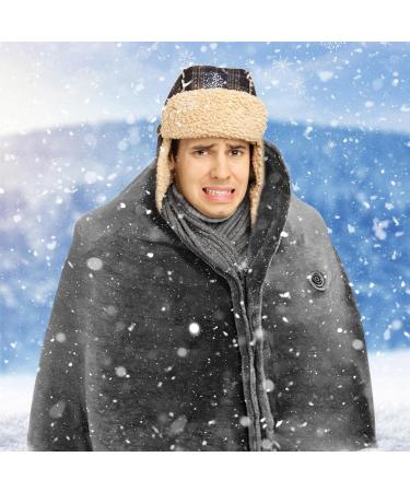Yajexun USB Heated Hoodie Ceiling Scarf - Fast Warming Electric Overfent with 3 Levels Soft Flannel Intelligent Control for Shoulder & Back - Women's Gray - Buy Online on SooperMarket.com