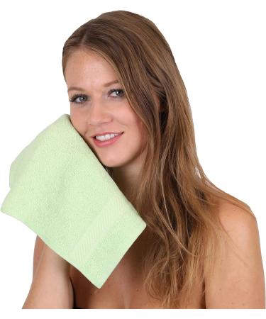 Betz 20 Piece Face Cloth Set Neapel - 100% Cotton - Green - 30 x 30 cm - Pack of 20 - Buy Online on SooperMarket.com
