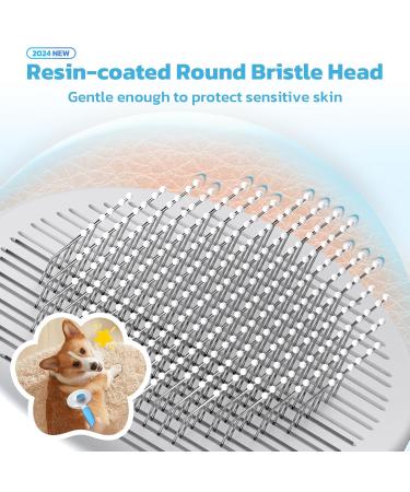 ZIMCATE Cat & Dog Brush - Ergonomic One-Click Cleaning Tool for Short & Long-Haired Pets Ideal for Rabbits - Blauer See Wool Brush - Buy Online on SooperMarket.com