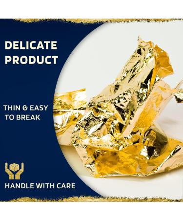 QTADAH Imitation Gold Leaf Sheets 100 Pcs - 5.5x5.5 Inches - Gold Foil for Artwork, DIY Crafts, Nail Art, Painting - Multipurpose & Easy to Use - Buy Online on SooperMarket.com