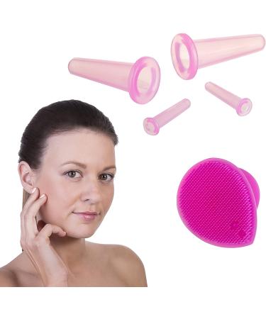 Sandine Pink Cupping Therapy Set for Facial Contouring and Cellulite Reduction - Buy Online on SooperMarket.com
