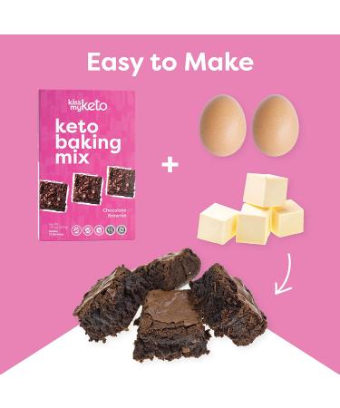 Kiss My Keto Brownie Mix  Low Carb Brownie Mix for Keto Baking | Sugar Free  Gooey Chocolate Keto Brownies | Certified Gluten Free  Keto Dessert Baking Mix  No Glycemic Sweeteners (12 Servings) Brownie Baking Mix - Buy Online on SooperMarket.com