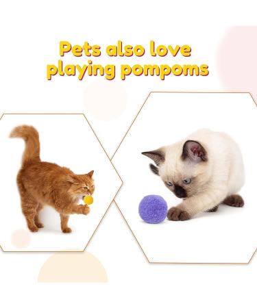 Caydo 200pcs 2 Inch Large Pom Poms with 100pcs Wiggle Eyes - Assorted Colors for DIY Crafts and Decorations - Buy Online on SooperMarket.com