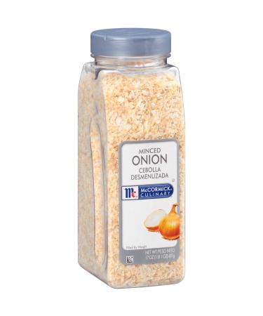 McCormick Culinary Minced Onion, 17 oz - One 17 Ounce Container of Dried Minced Onion Flakes, Perfect for Soups, Sauces, Meatballs, Relishes and Casseroles