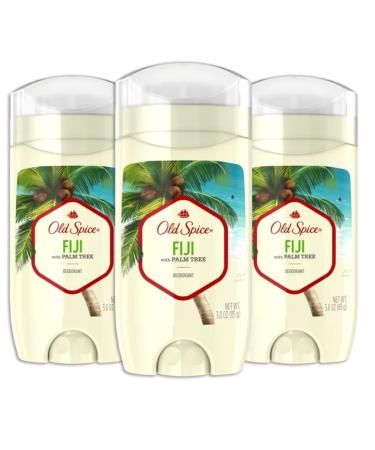 Old Spice Aluminum Free Deodorant for Men Fiji With Palm Tree Scent Inspired By Nature 3 Oz Pack Of 3