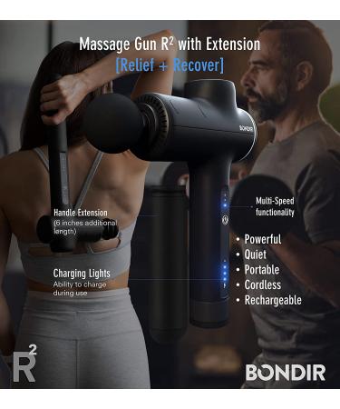 Bondir R2 Massage Gun - Percussion Deep Tissue Back Massager with Extension Handle - Buy Online on SooperMarket.com