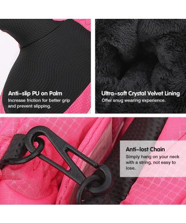 Buy Moko Children's Ski Gloves - Windproof & Waterproof Winter Handheld Warm Faustlings for Girls (4-6 Years) - Perfect for Skiing Cycling & Snowboarding in Magenta (Rabbit) - Buy Online on SooperMarket.com