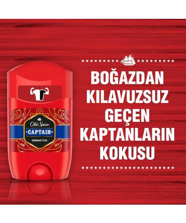 Old Spice Captain Stick Deodorant 50 ml / 1.7 Oz - Pack of 6 - Buy Online on SooperMarket.com