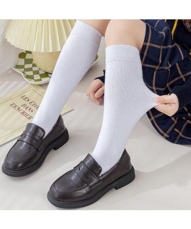 Girls Knee High School Uniform Socks 3-Pack - White - Ages 5-7 - Buy Online on SooperMarket.com