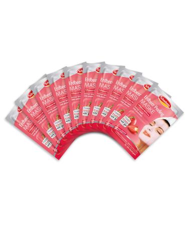 Schaben's strawberry mask (10x 12ml) 3-phase effect with strawberry fresh cells and aha fruit acids for all skin types.1 piece (10 pack)