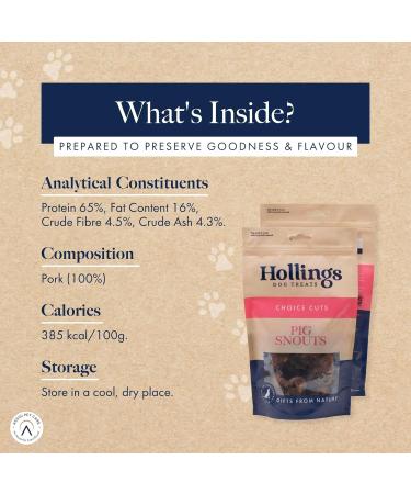 Hollings Pig Snouts Dog Treats 100% Natural Air Dried Crunchy Chews for Adult Dogs Grain Free & High in Protein (2kg Loose) 200 g (Pack of 1) - Buy Online on SooperMarket.com