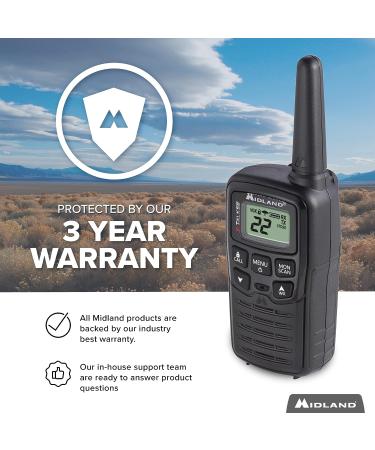 Midland T10 X-TALKER Two Way Radios - 22 Channel FRS Walkie Talkies with Extended Range, 38 Privacy Codes & NOAA Weather Alert - Black (2 Pack) - Buy Online on SooperMarket.com