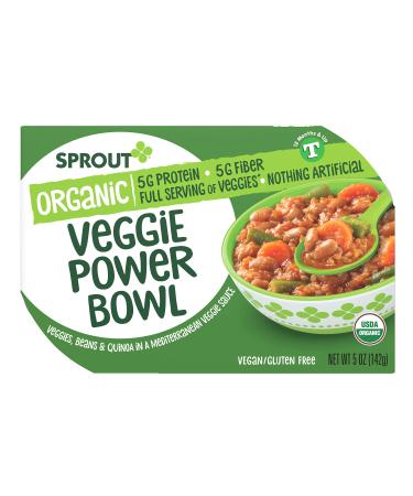 Sprout Organic Baby Food, Toddler Meals, Mediterranean Veggie Power Bowl with Beans & Quinoa, 5 Oz Bowl (8 Count) Veggie Power Bowl 5 Ounce (Pack of 8)