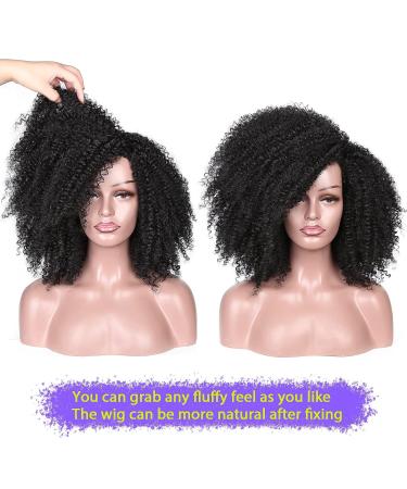 Lady Miranda Afro Short Kinky Synthetic Curly Wigs for Black Women - Natural and Stylish - Buy Online on SooperMarket.com