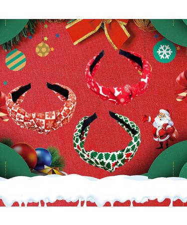 Bohue 3 Pieces Christmas Headbands Holiday Knotted Head Bands Wide Knotted Headband Christmas Hair Accessories for Women - Buy Online on SooperMarket.com