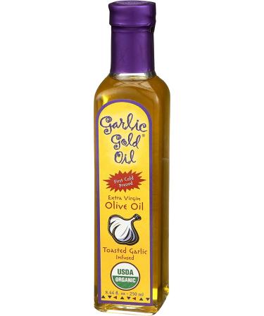 Garlic Gold Organic Extra Virgin Olive Oil - Toasted Garlic Infusion, Low FODMAP, Pack of 6 - Buy Online on SooperMarket.com