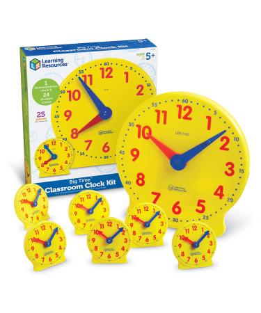 Learning Resources Big Time Classroom Clock Set