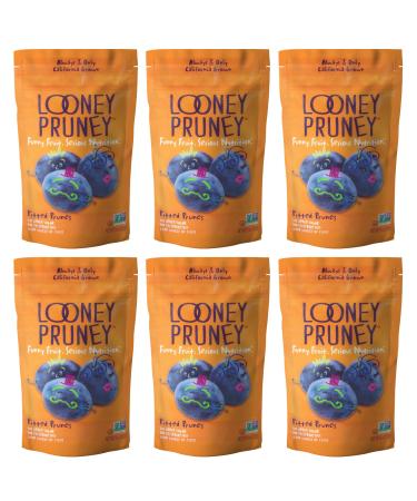 Looney Pruney Pitted Dried Prunes for the Entire Family  Always California-Grown  Kosher  No Added Sugar & No Preservatives (6 pack)