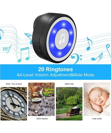 Buy MYPIN COURST HOUSE TRING Celbn - IP65 Waterproof Dog Door Bell with 20 Ringtones & 4 Modes LED Flash | 1 Receiver + 2 Transmitters (PET0172) - Buy Online on SooperMarket.com