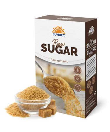 Sunbec Raw Sugar 100% Natural Brown Sugar- Kosher Certified - 500 g (Pack of 1) (Package May Vary)