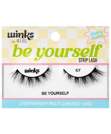 Ardell Winks Be Yourself Lashes ILY Eye-Enhancing Black Strip Lash 1-pair