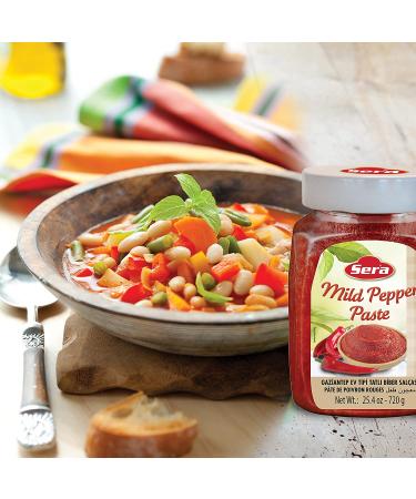 Sera Mild Pepper Paste 25.4 Oz Jar (2 PACK) - No Sugar, No Artificial Preservatives - Add Unique Peppery Flavor to Your Dishes - Ideal for Spreads & Sandwiches - Buy Online on SooperMarket.com