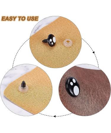 PandaHall Resin Safety Eyes 100pcs for Amigurumi & Crafts - Black Stuffed Teddy Bear Eyes in 5 Sizes (8/10/12/14/16mm) with Washers - 100 Pack - Buy Online on SooperMarket.com