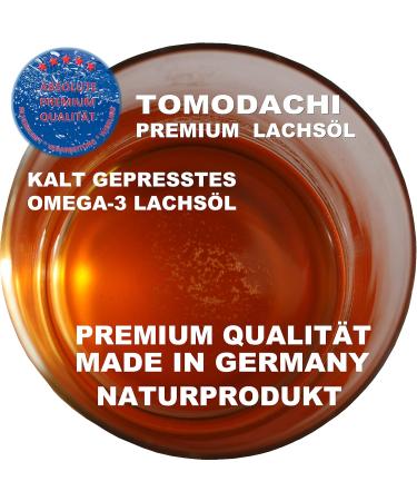 Tomodachi Cold-Pressed Salmon Oil for Cats | German Quality Omega-3 Fish Oil for Skin & Fur | 1L BARF Oil - Immune Protection - Buy Online on SooperMarket.com