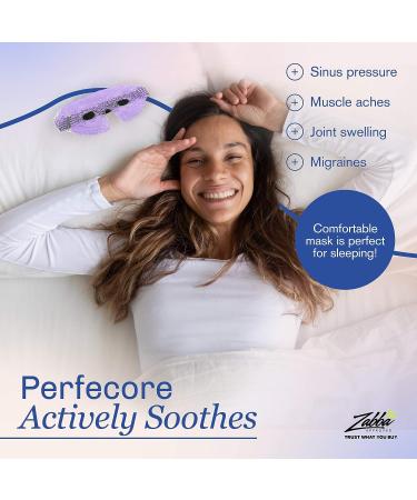PerfeCore Eye Mask for Puffy Eyes, Migraine Relief, and Sleeping - Hot Cold Compress Pack with Gel Beads - Sinus Pressure and Headache Relief - Purple Eco-Friendly Spa Therapy Wrap with Cover - 1 Count - Buy Online on SooperMarket.com