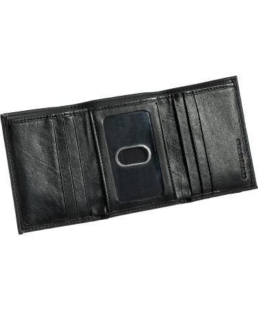 Team Sports America NFL Tampa Bay Buccaneers Black Wallet | Tri-Fold | Officially Licensed Stamped Logo | Made of Leather | Money and Card Organizer | Gift Box Included - Buy Online on SooperMarket.com