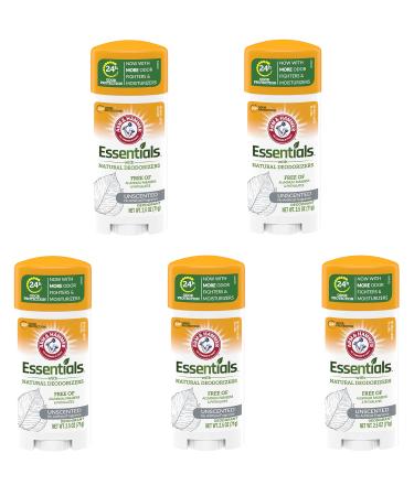 Arm & Hammer Essentials Deodorant with Natural Deodorizers Unscented - Buy Packs and SAVE (Pack of 5)