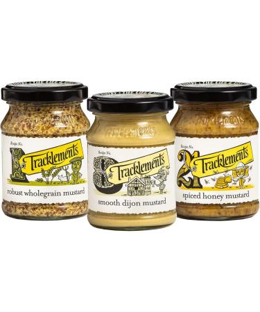 Intrinsic Treats Mustard Bundle with Tracklements Smooth Dijon Mustard 140g Robust Wholegrain Mustard 140g and Spiced Honey Mustard 140g (Pack of 3) - Buy Online on SooperMarket.com