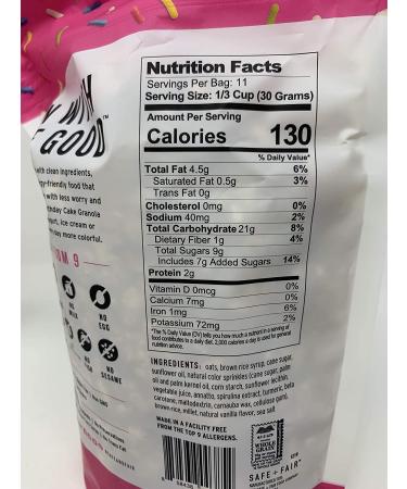 Safe + Fair Granola Bundle - Birthday Cake, Honeycrisp Apple Pie, Key Lime Pie (12oz, Pack of 3) - Gluten-Free, Vegan, Non-GMO - Buy Online on SooperMarket.com
