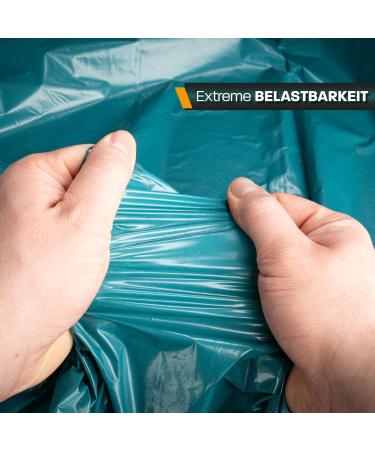 Hinrichs 240L Extra Strong Garbage Bags - 15 Rolls of Tearproof Recycling LDPE Waste Bags for Garden Household & Construction - 100x125 cm Blue Sacks - Buy Online on SooperMarket.com