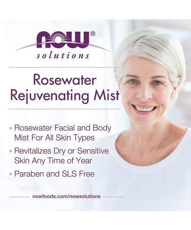 Now Foods Rosewater Rejuvenating Spray 4 fl oz | Hydrating Refreshing Mist - Buy Online on SooperMarket.com