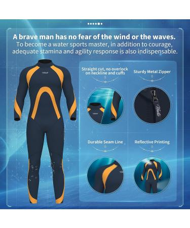 Hevto 3/2mm Neoprene Full Shorty Wetsuit for Women & Men - Keep Warm for Surfing, Swimming, Diving & SUP - M16-Orange Men X-Large - Buy Online on SooperMarket.com