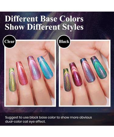 MIZHSE 9D Cat Eye Gel Nail Polish Set - 6 Colors with 2 Magnetic Sticks | Chameleon Galaxy Effect | Soak Off Nail Art Gift for Ladies - Buy Online on SooperMarket.com